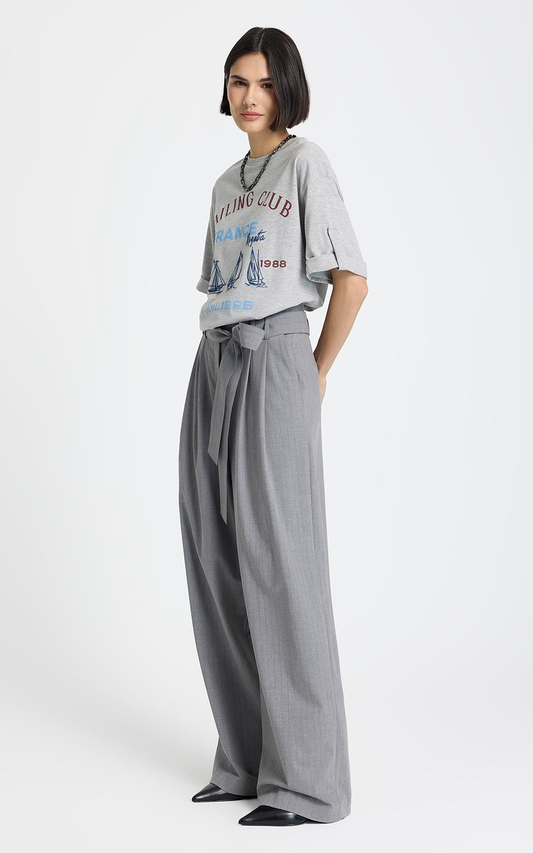 Pantalon sastrero con cinto Chloe Le Lis Blanc