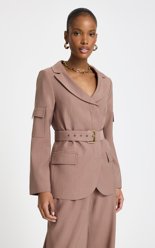 Blazer con cinto Roxana Le Lis Blanc