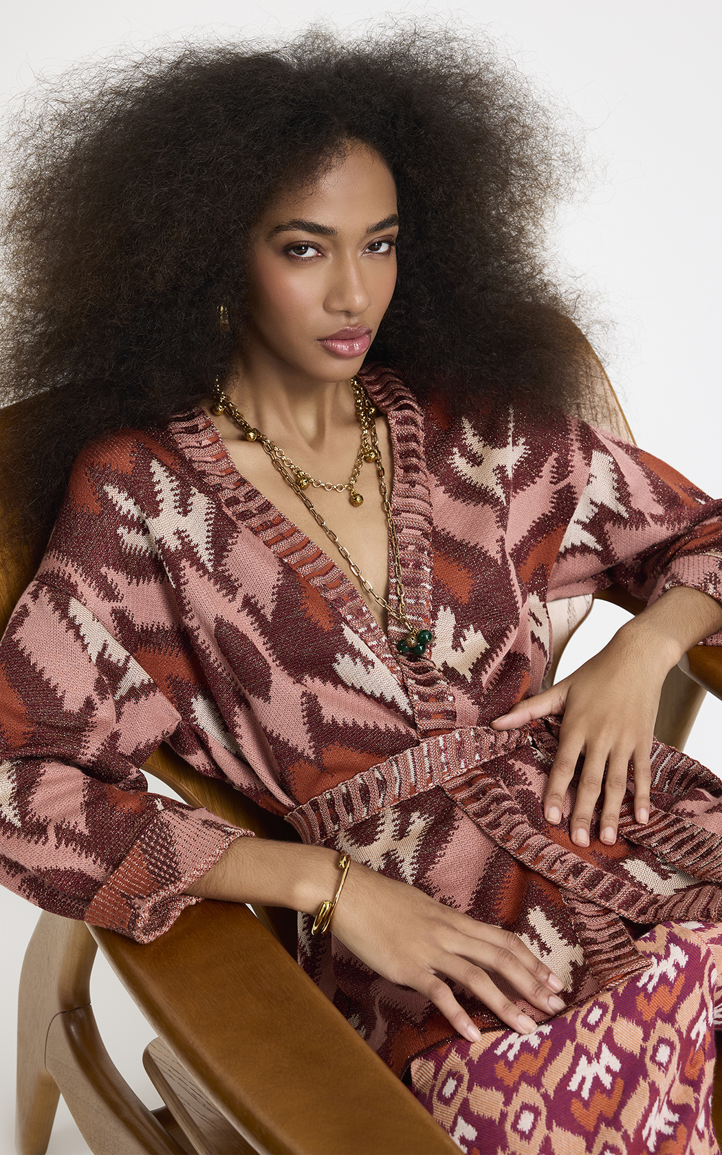 Kimono estampado Bina Le Lis Blanc