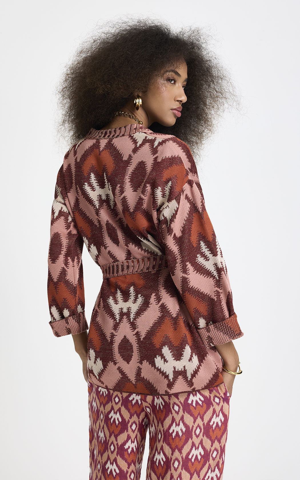 Kimono estampado Bina Le Lis Blanc