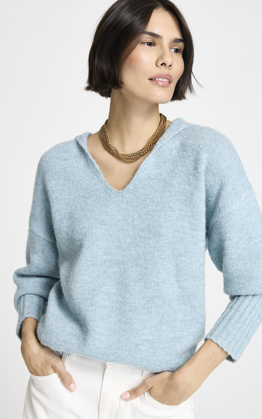 Sweater con capucha Vivi Le Lis Blanc