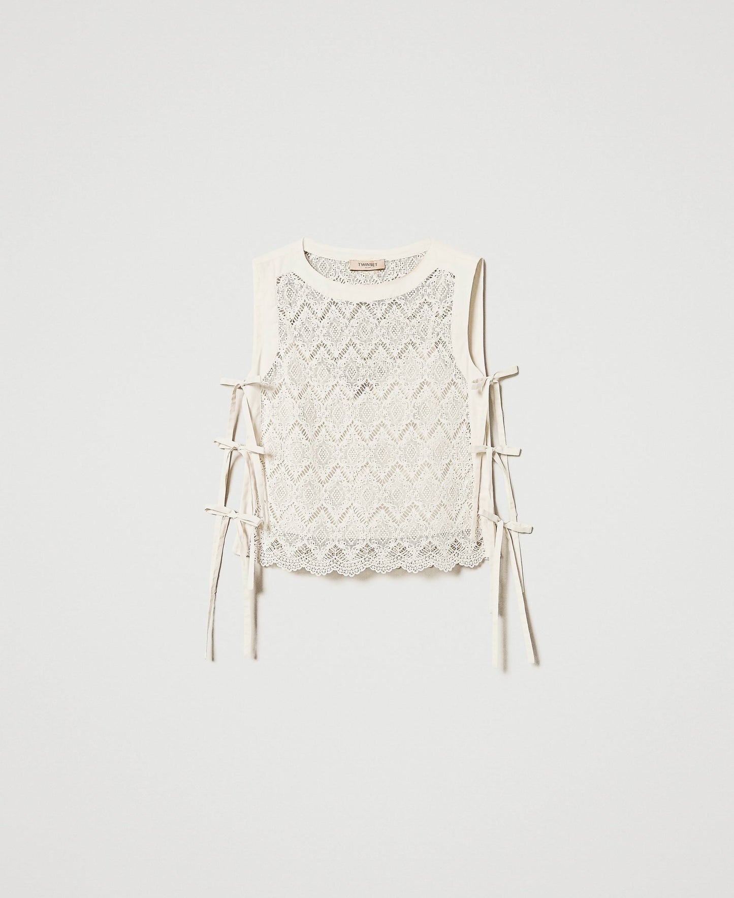 Top de encaje de macramé Lasi Twinset