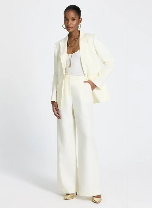 Pantalon lino sastrero amarillo Julia I Le Lis Blanc