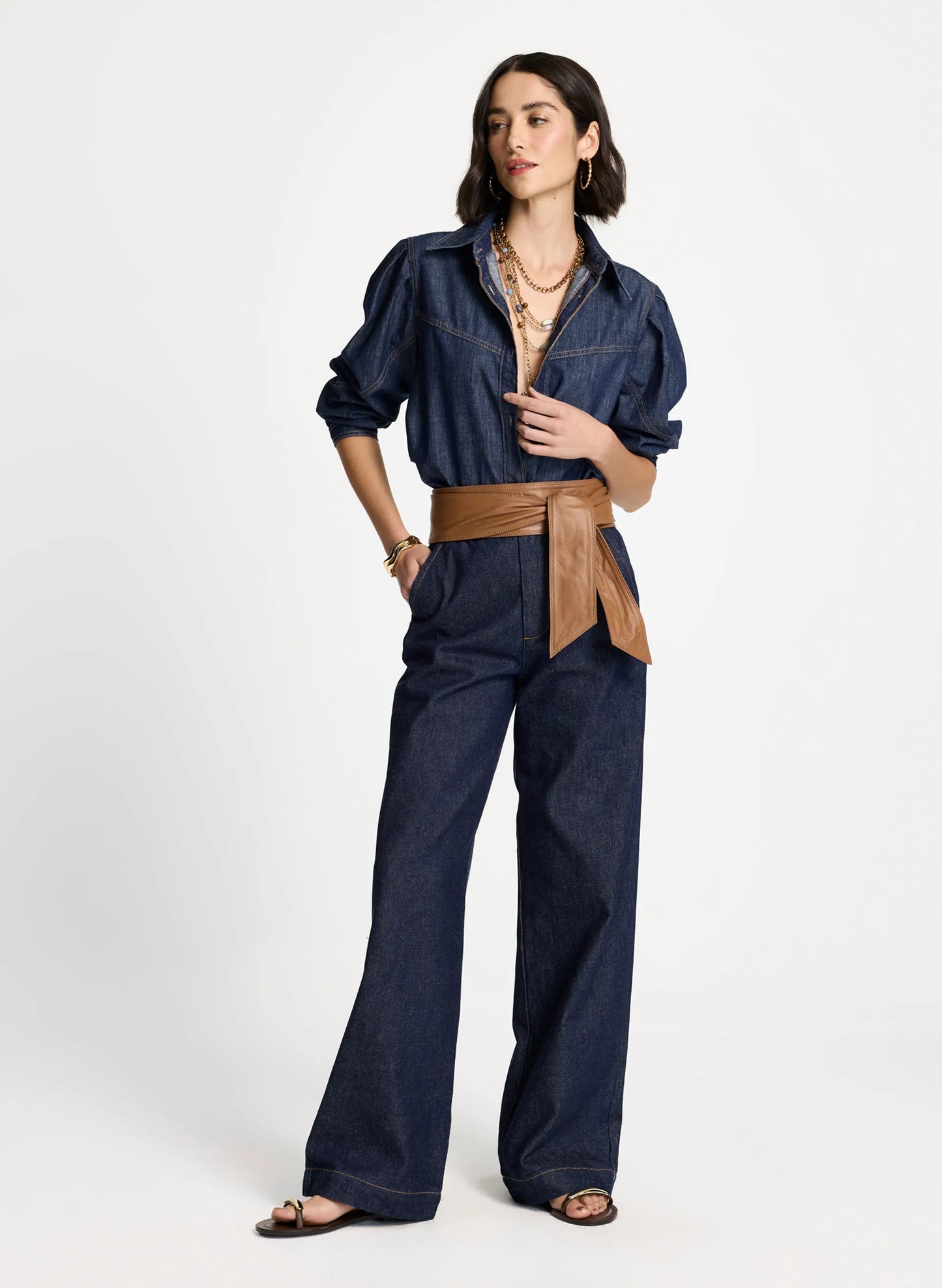 Camisa jean Filomena Le Lis Blanc