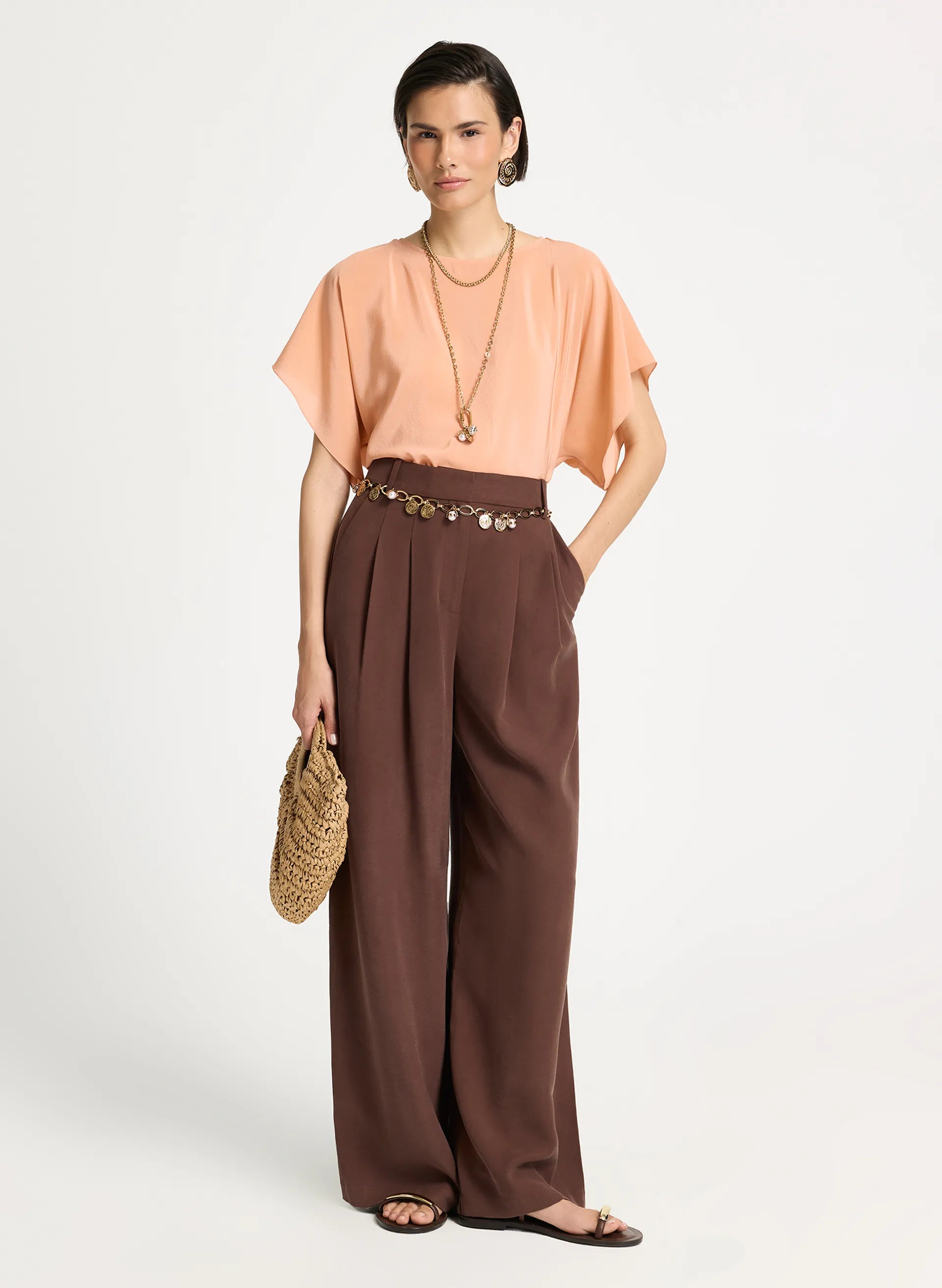 Pantalón Sastre Marrón Pat Le Lis Blanc