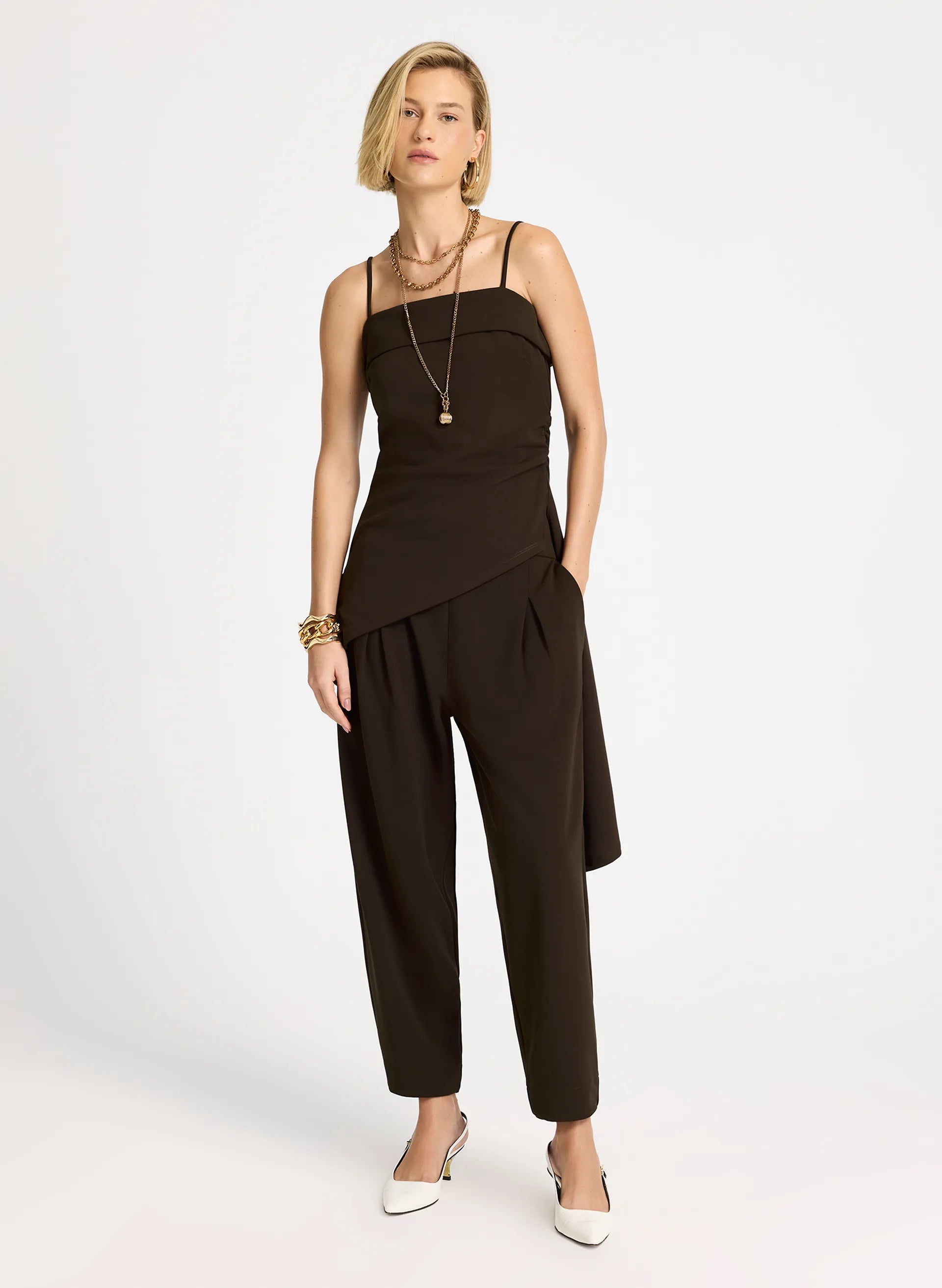 Pantalon Sabrina chocolate Le Lis Blanc