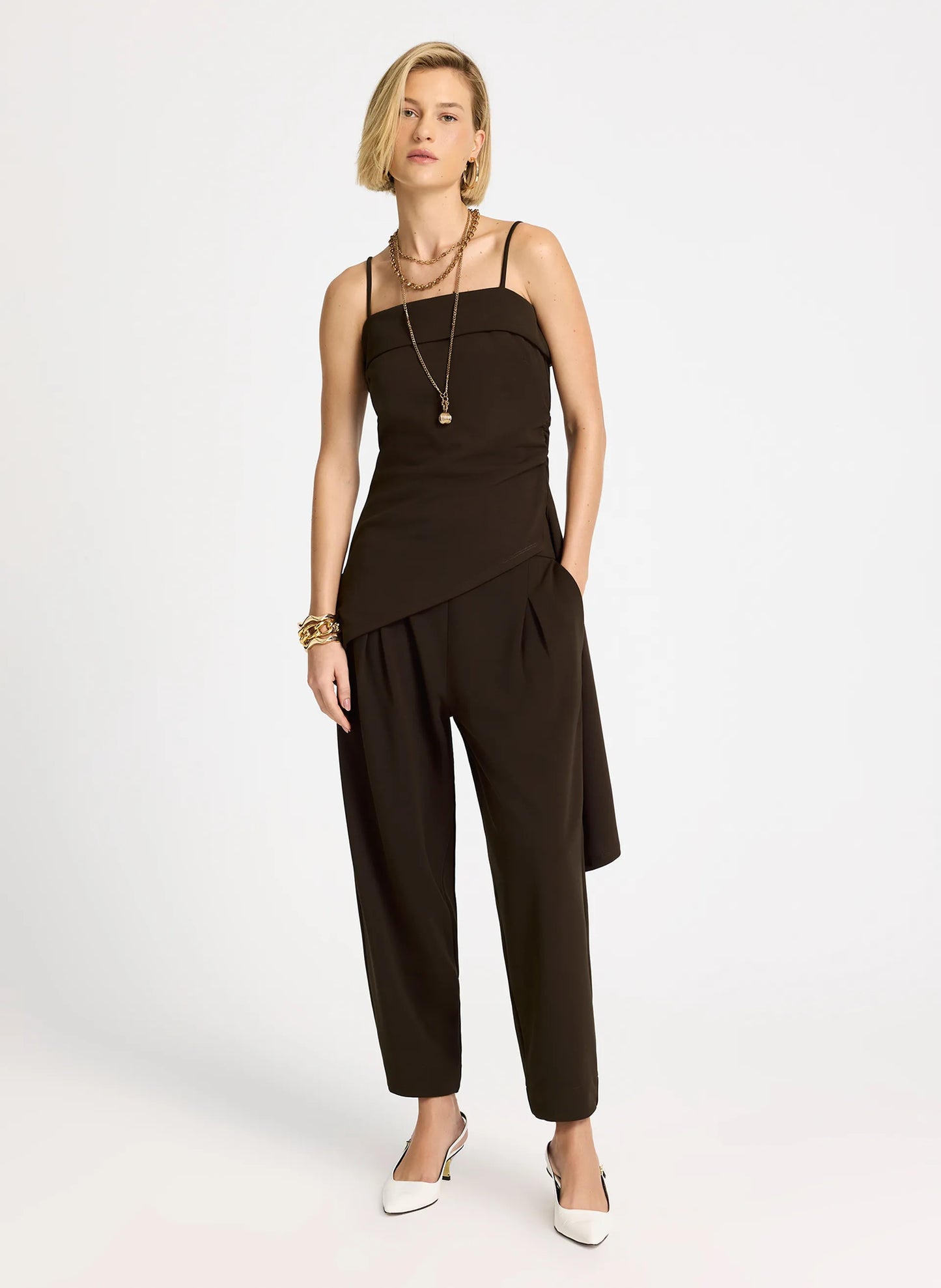 Pantalon Sabrina chocolate Le Lis Blanc