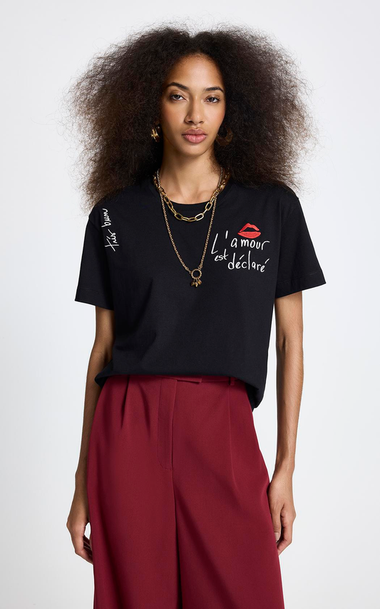 Remera con bordado Tre bien Le Lis Blanc