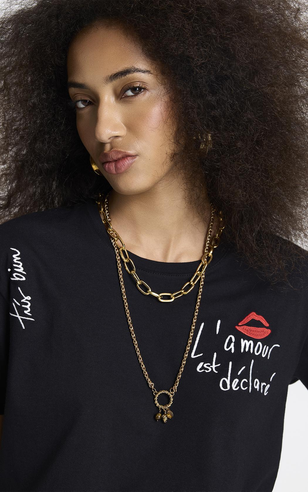 Remera con bordado Tre bien Le Lis Blanc