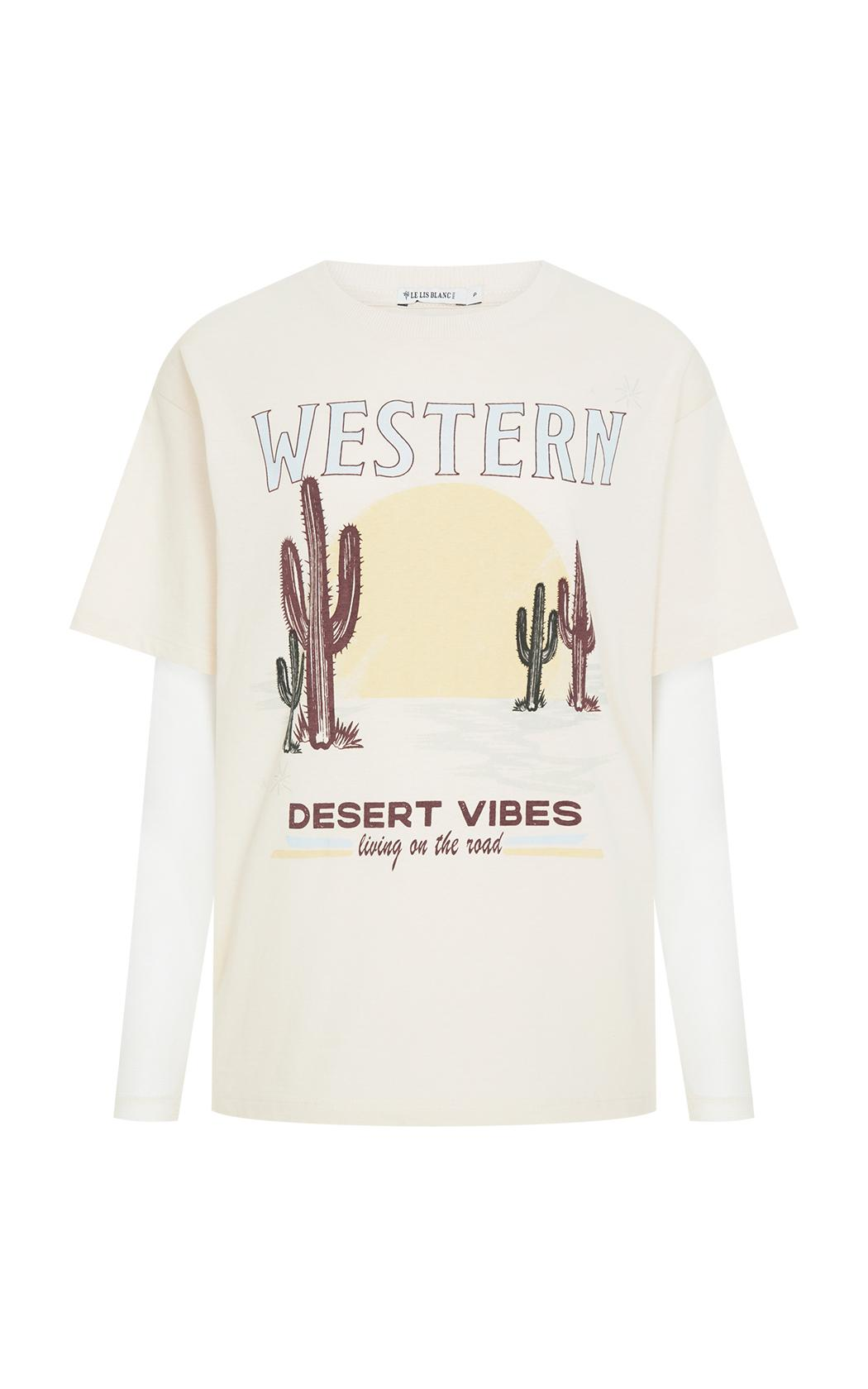 Remera manga de tul crudo Desert Vibes Le Lis Blanc