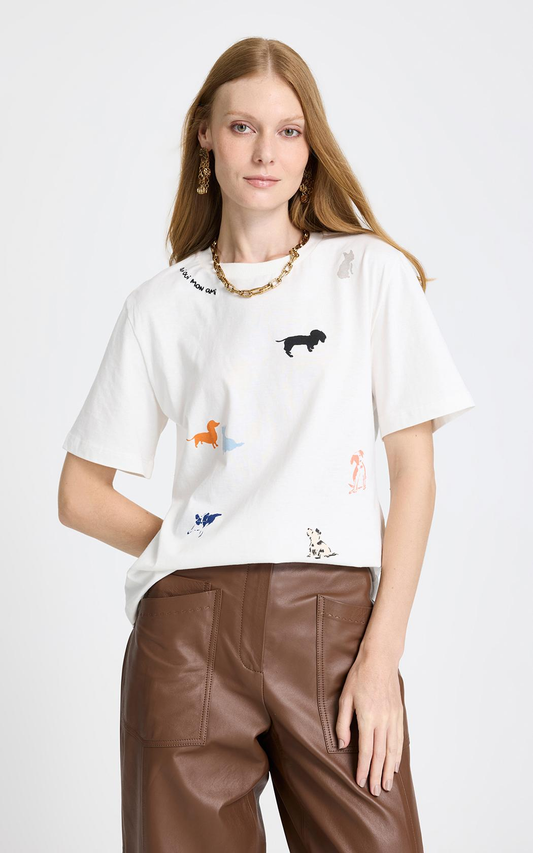Remera estampada color dogs Le Lis Blanc