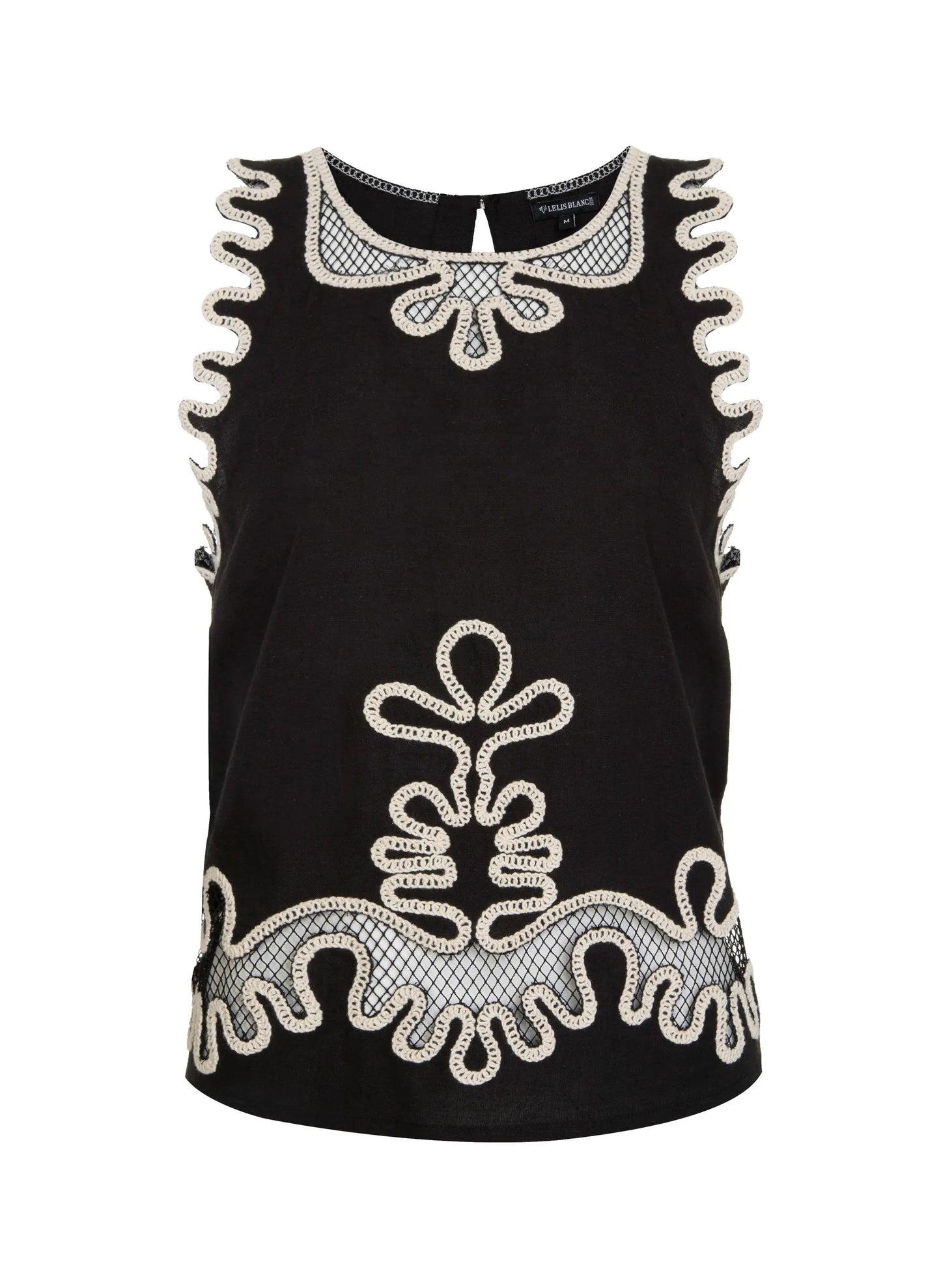 Blusa bordada Amala Le Lis Blanc