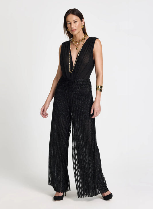 Pantalón Gaia negro lurex Le Lis Blanc