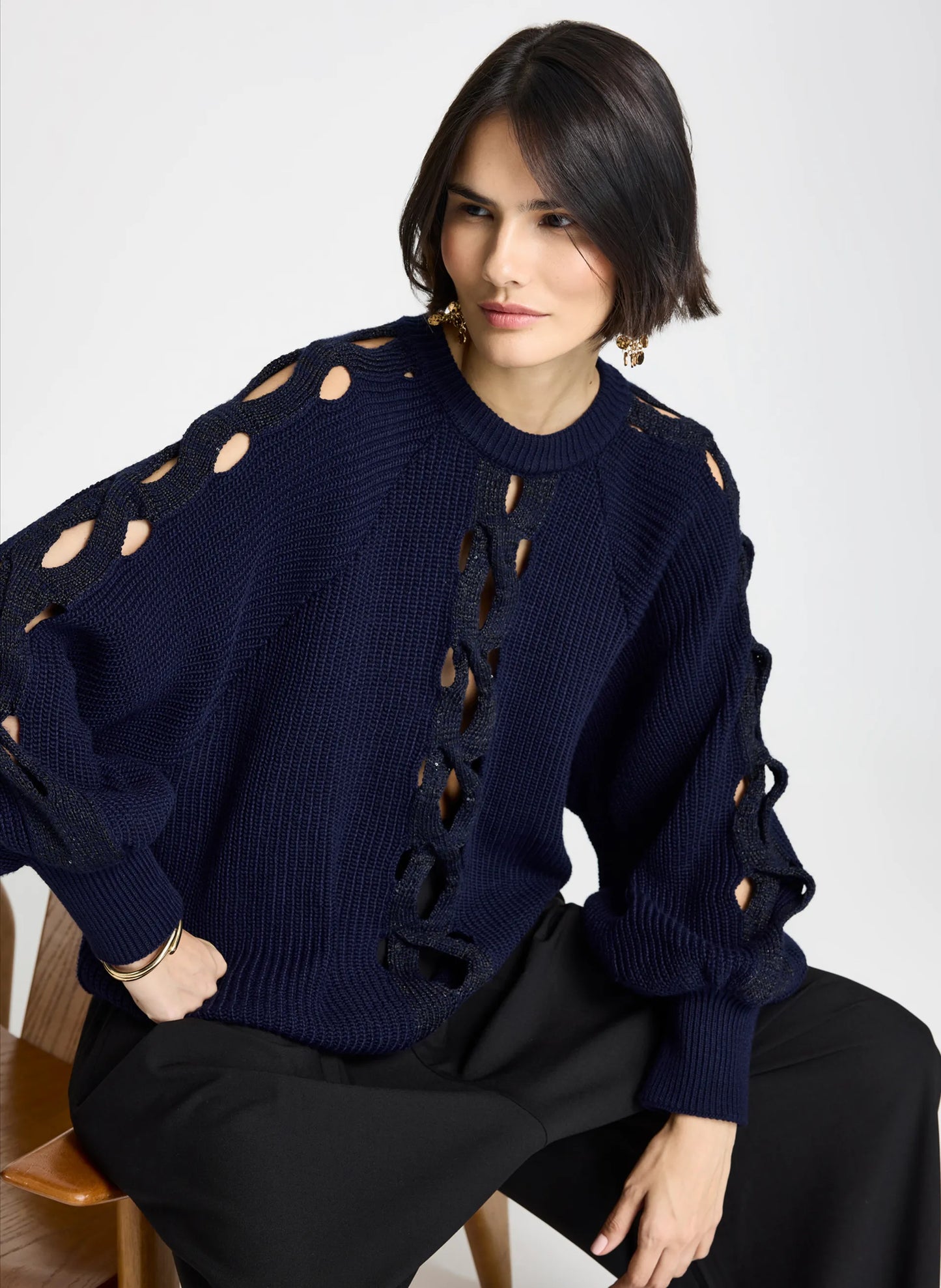 Sweater con aberturas Nilda Le Lis Blanc