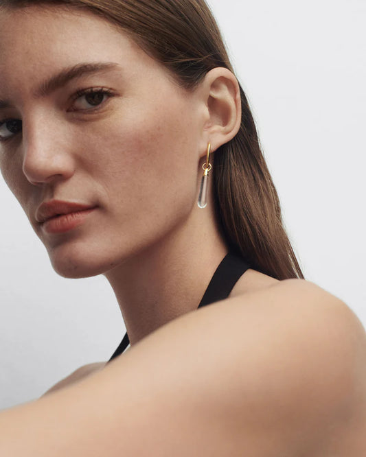 Aro individual cristal de roca large Jupiter PDPAOLA