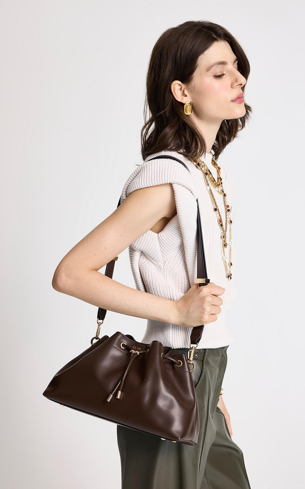 Cartera Natalie chocolate Le Lis Blanc