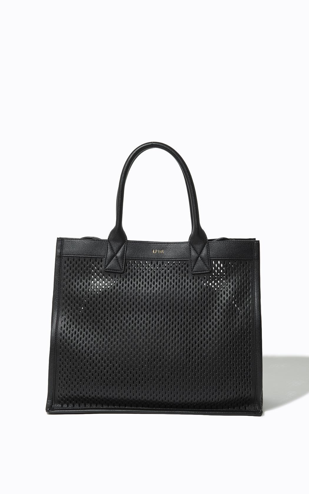 Cartera grande Tainara negra mesh Le Lis Blanc