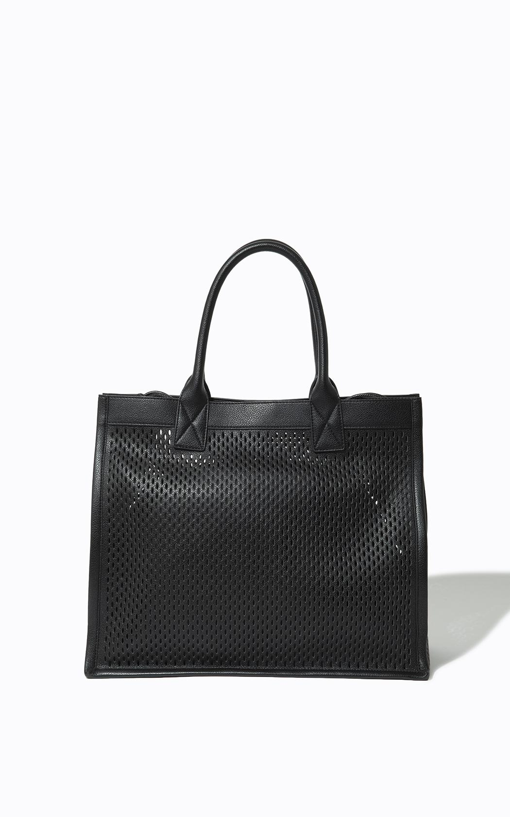 Cartera grande Tainara negra mesh Le Lis Blanc