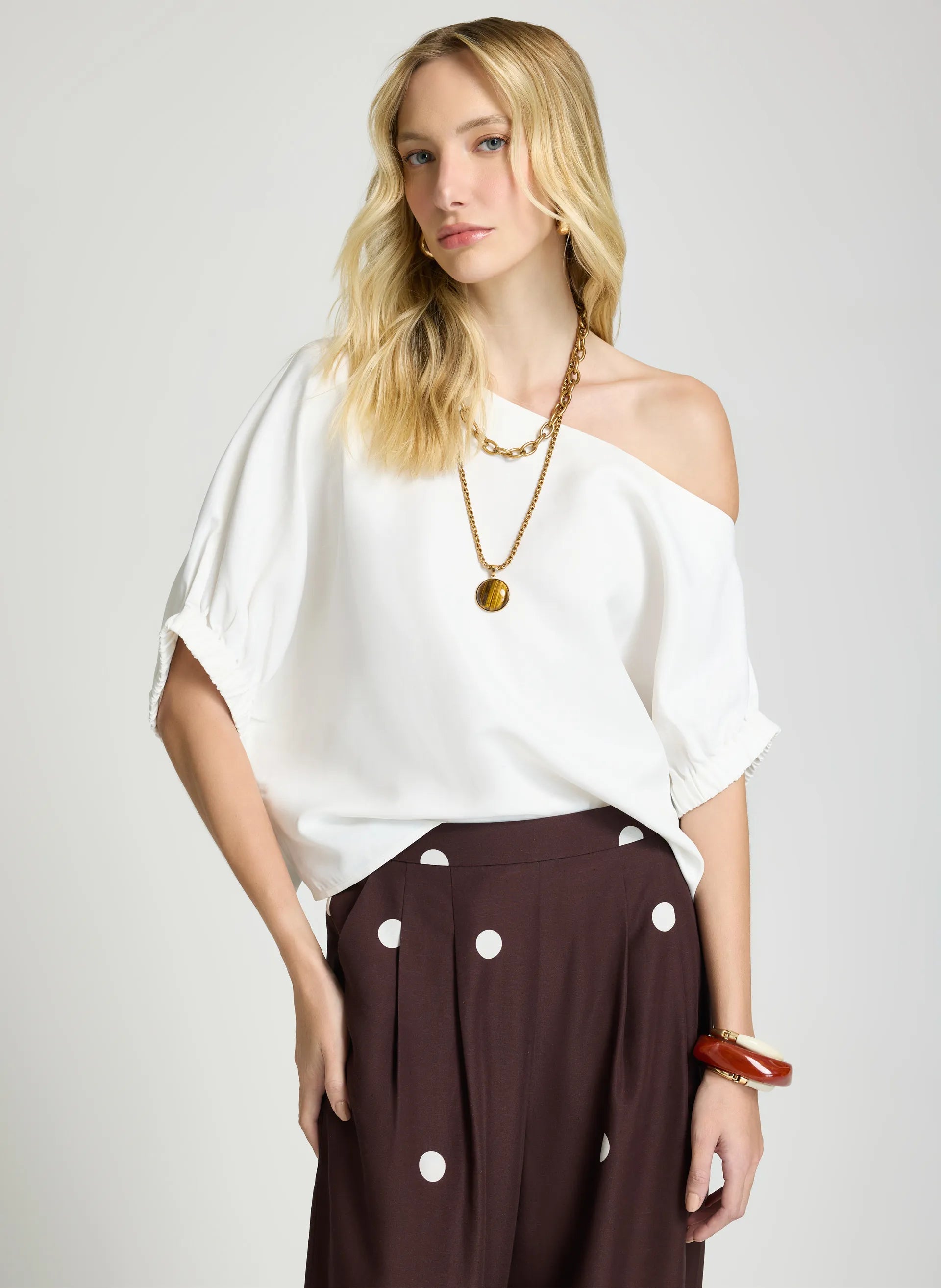 Blusa hombro caido Serena Le Lis Blanc