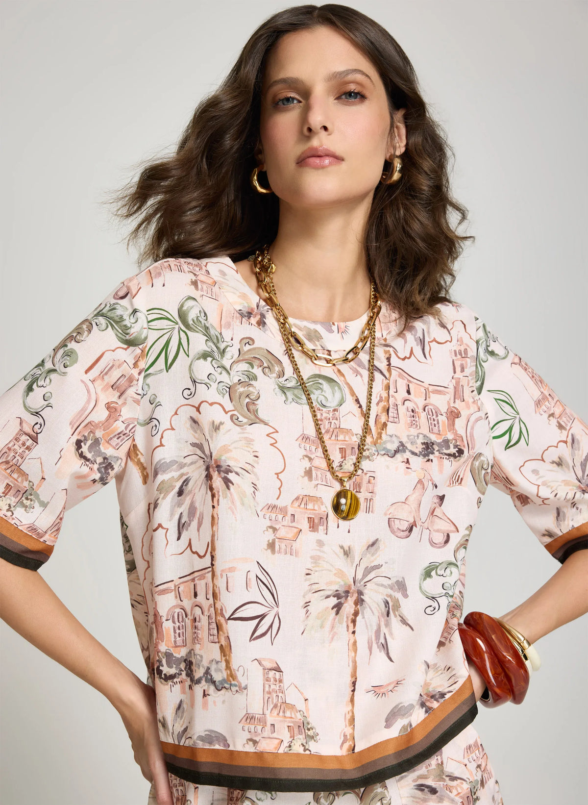 Blusa estampada Alice Le Lis Blanc