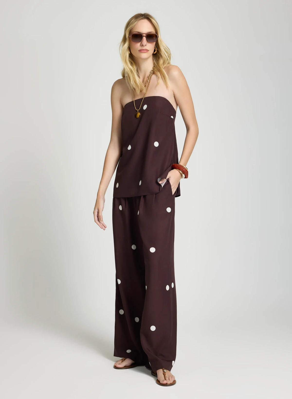 Pantalon lunares Maite Le Lis Blanc