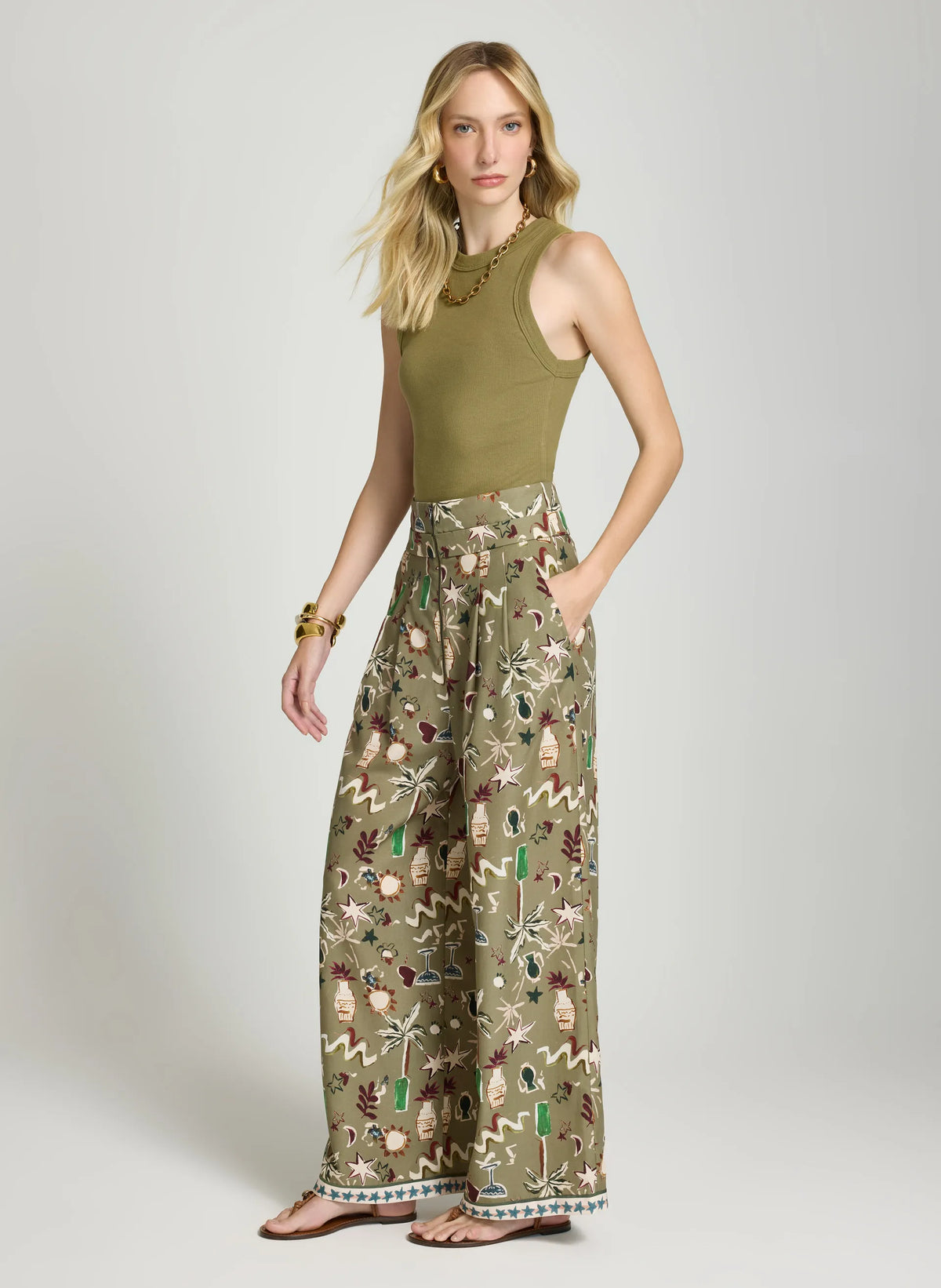 Pantalon estampado Talia Le Lis Blanc
