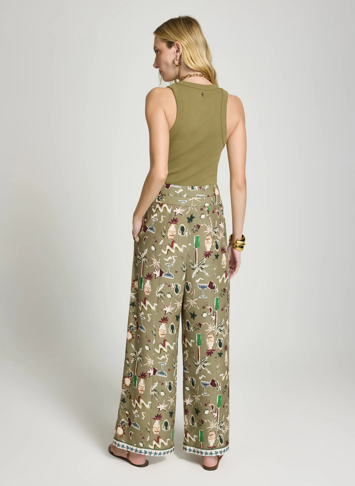 Pantalon estampado Talia Le Lis Blanc