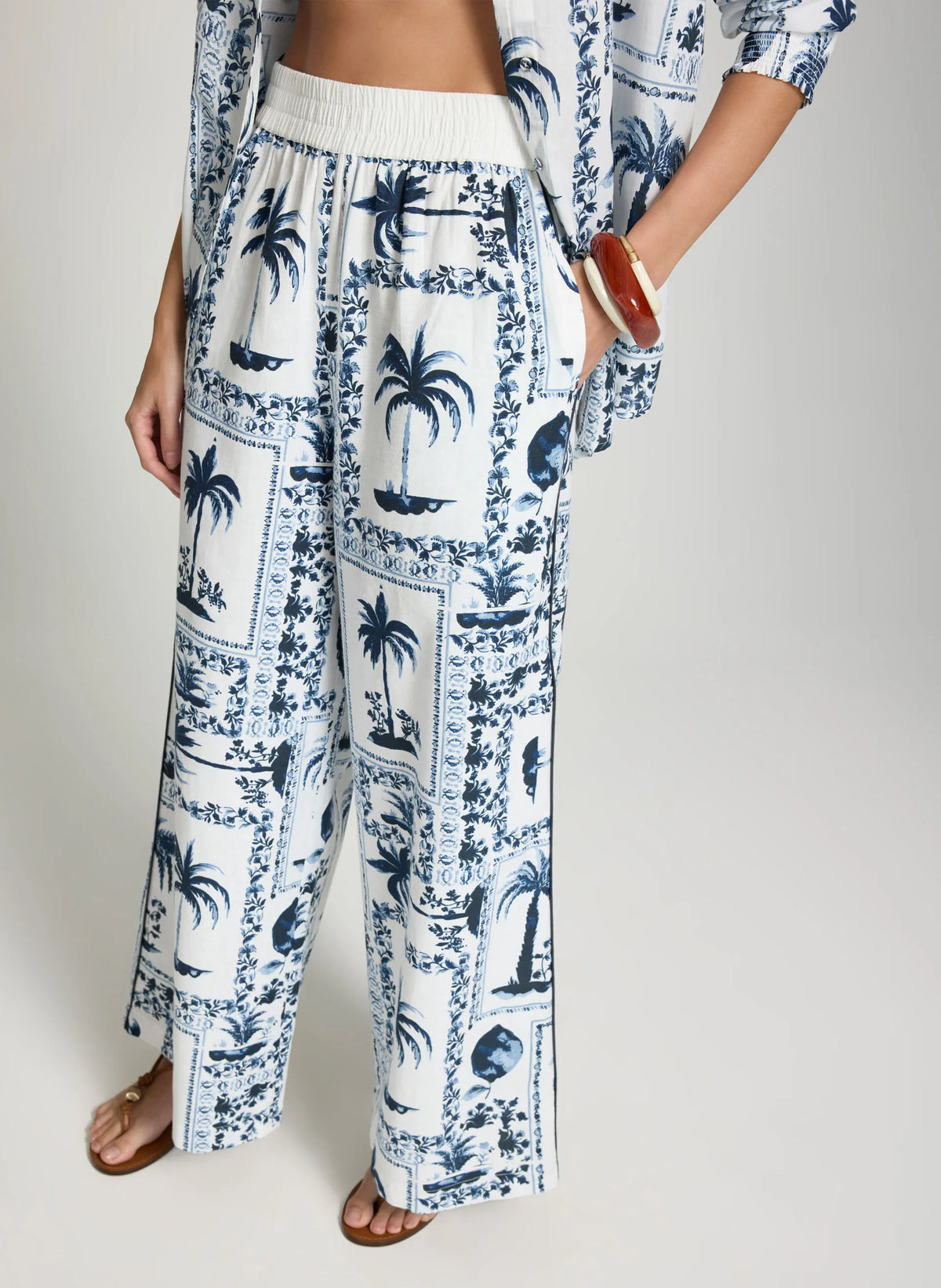 Pantalon estampado Alexia Le Lis Blanc