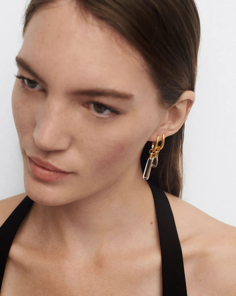 Aro individual cristal de roca large Jupiter PDPAOLA