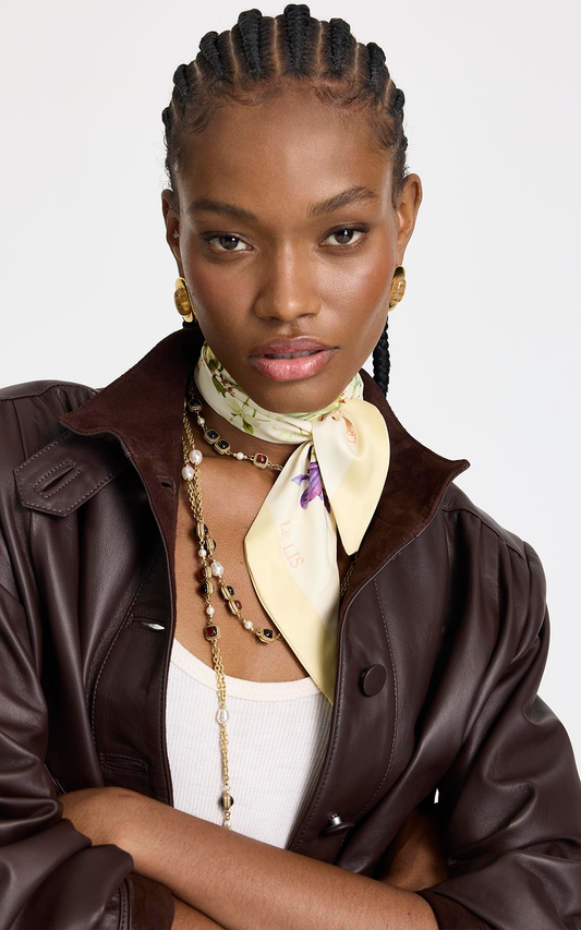 Pañuelo Floral crema Le Lis Blanc