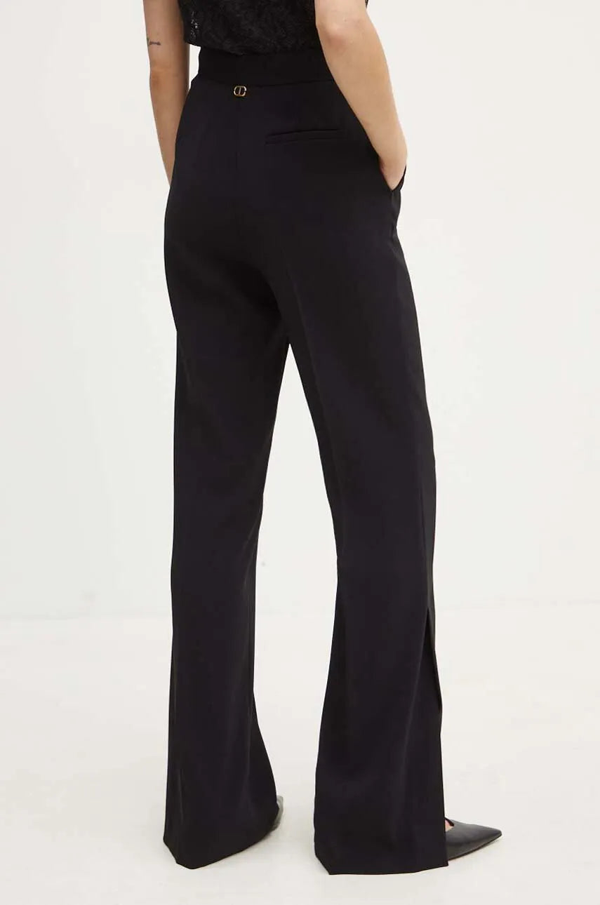 Pantalón sastrero con abertura negro Twinset