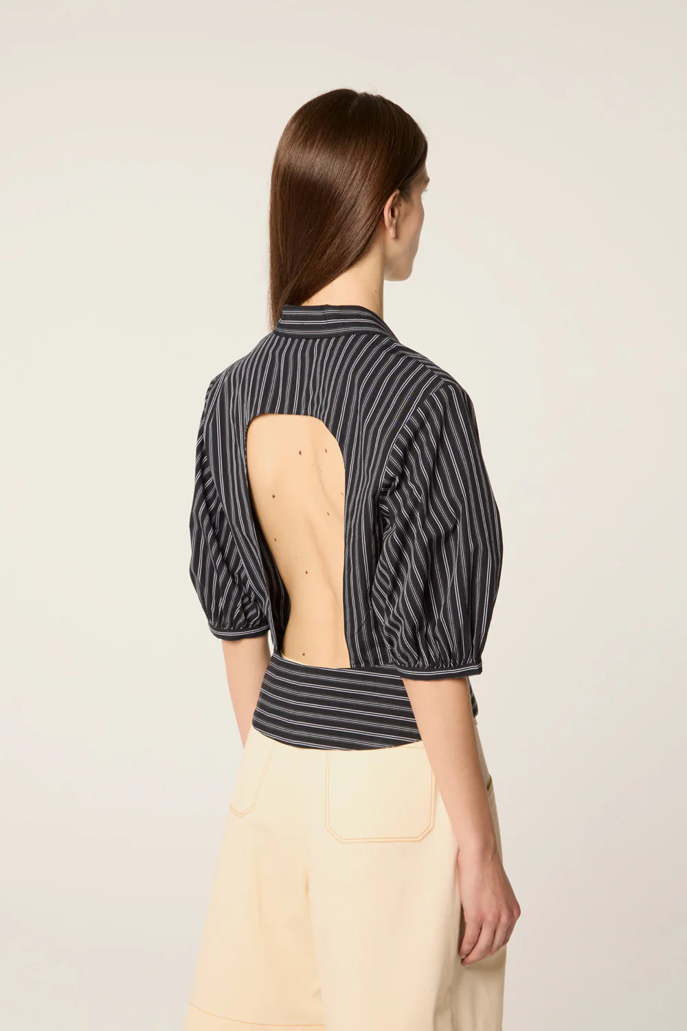 Camisa Coria a rayas con mangas balloon Tressé