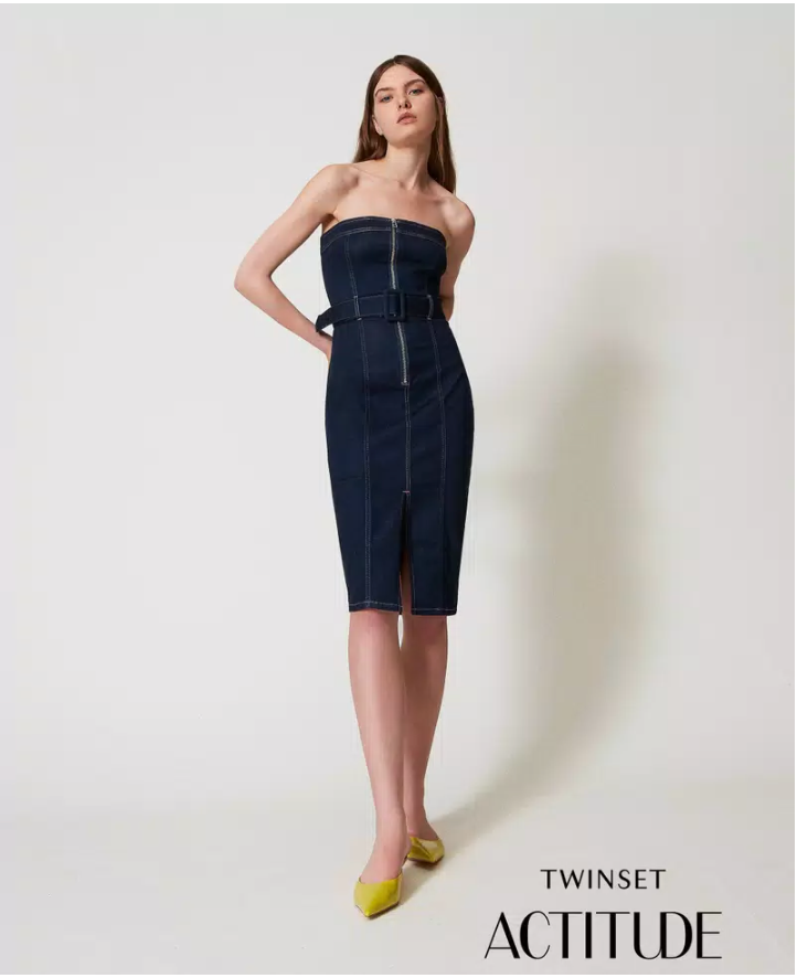 Vestido de jean ajustado Cintia Twinset