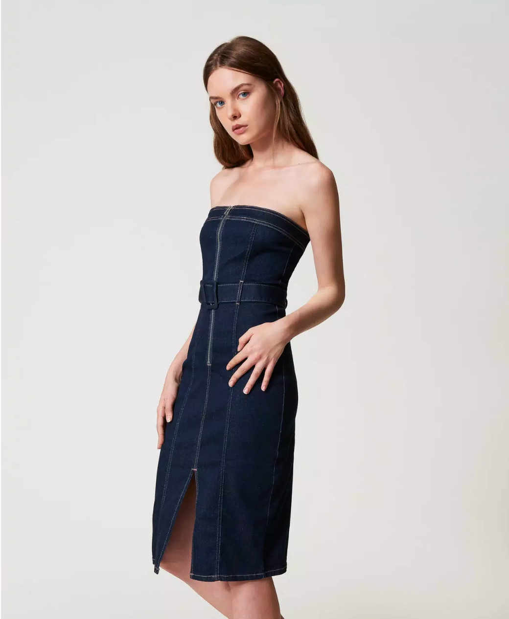 Vestido de jean ajustado Cintia Twinset