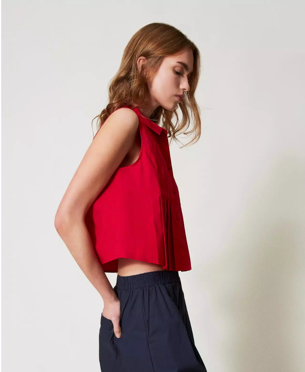 Camisa Rosi tableada roja Twinset