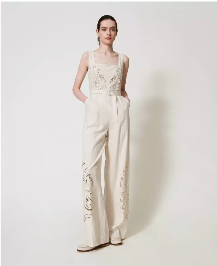 Mono de lino bordado Jas Twinset
