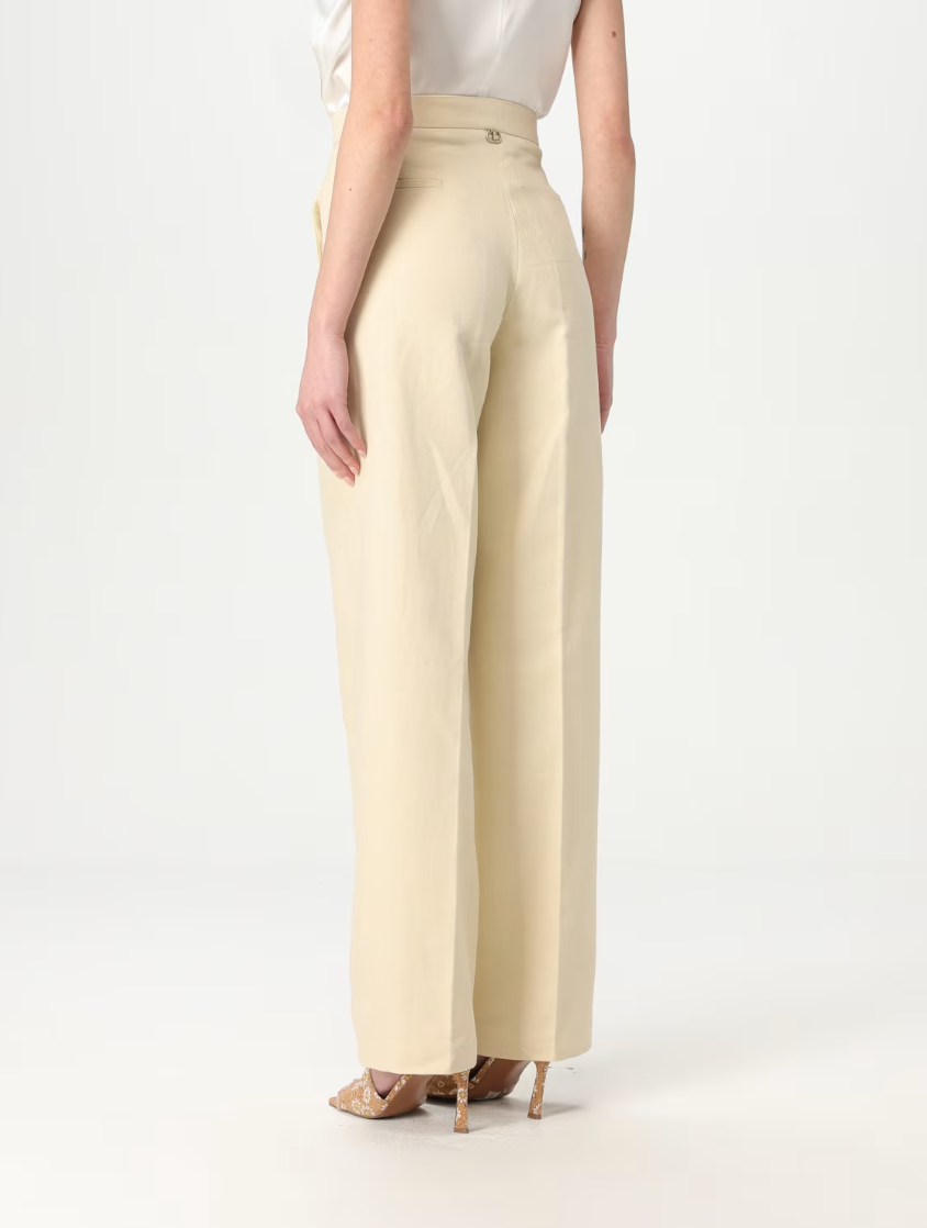 Pantalon sastrero de lino Ibis Twinset