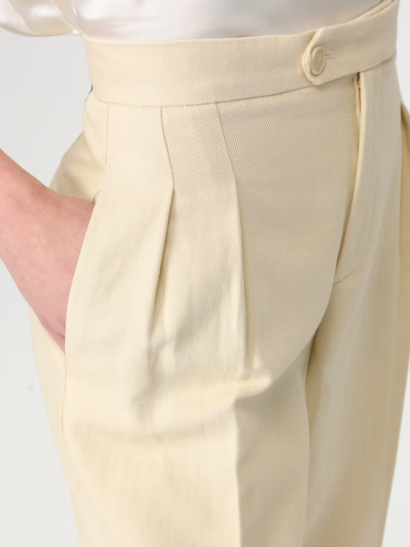 Pantalon sastrero de lino Ibis Twinset