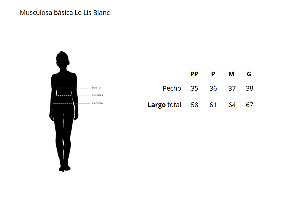 Musculosa básica Le Lis Blanc