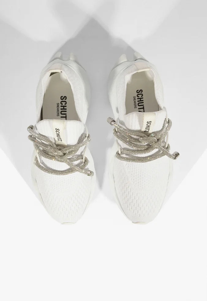 Sneaker cordon lurex blanco Schutz