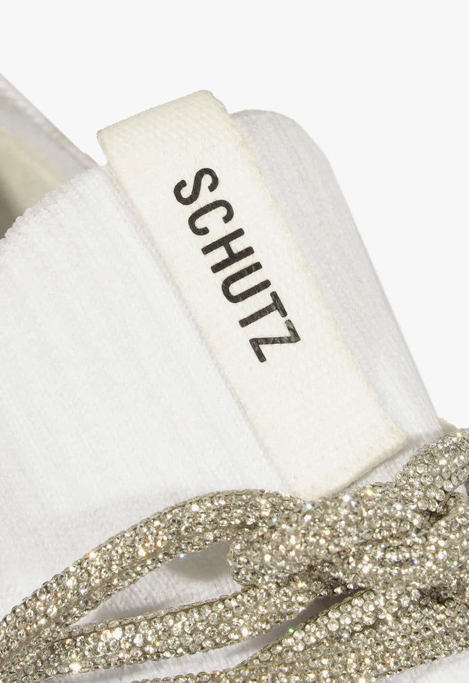 Sneaker cordon lurex blanco Schutz