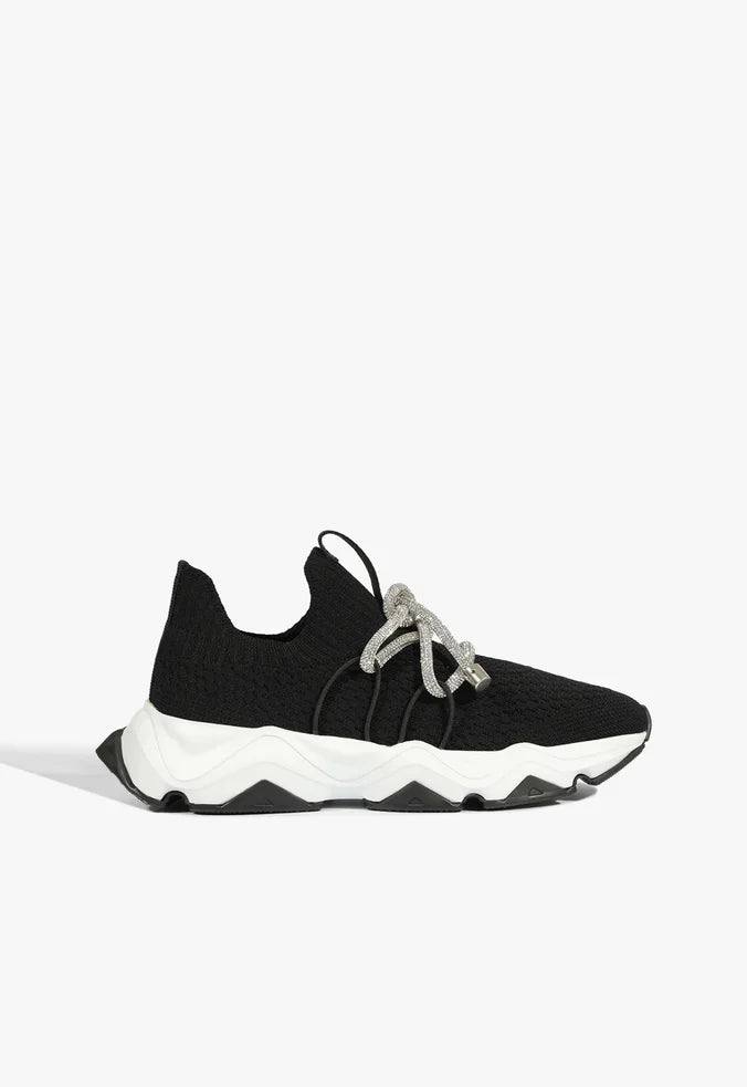 Sneaker cordon lurex negro Schutz