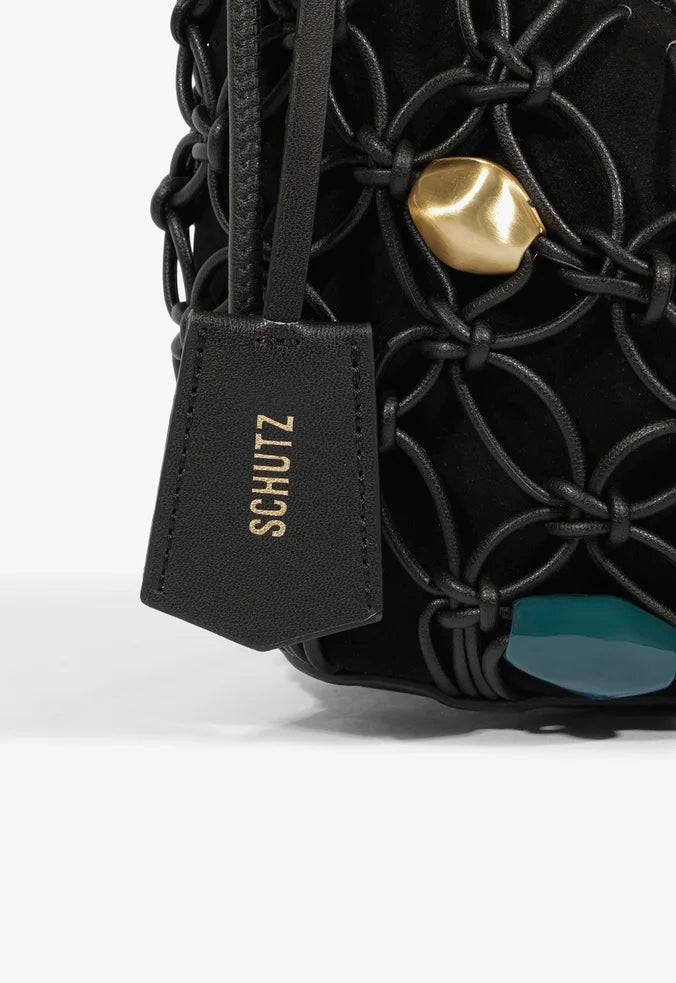 Cartera Baguette con apliques Schutz