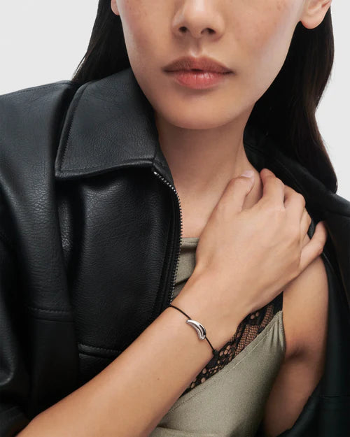 Pulsera Orbit cordón y plata PDPAOLA