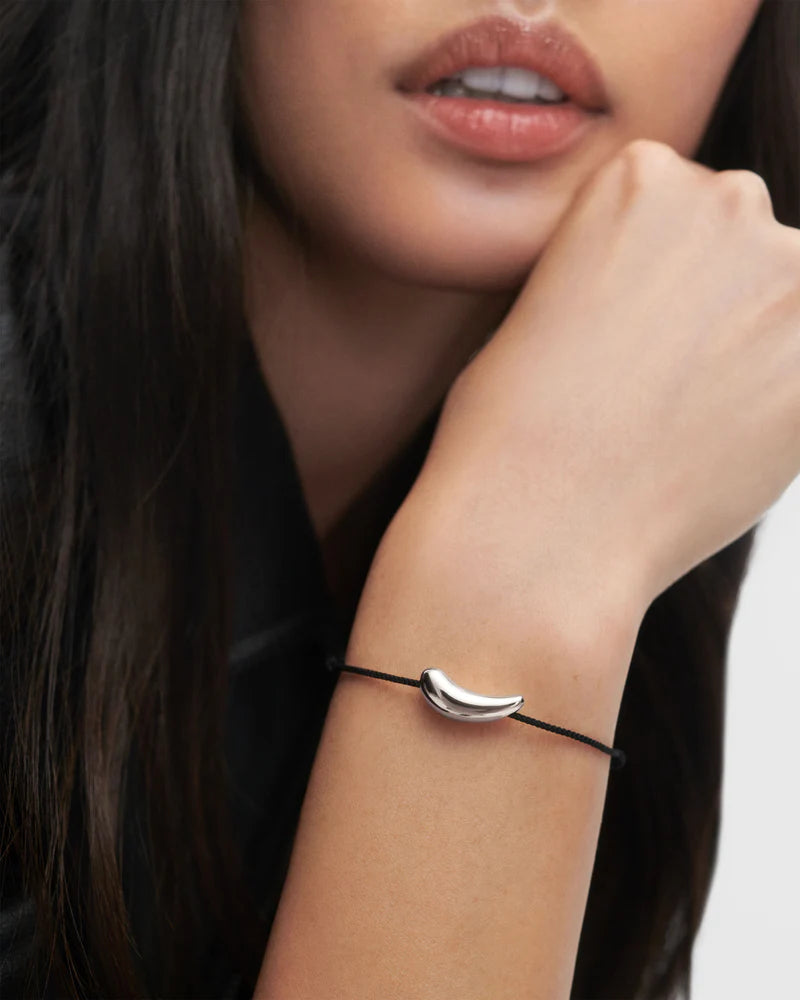 Pulsera Orbit cordón y plata PDPAOLA