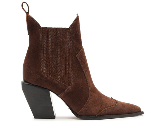 Bota marrón tejana en punta Schutz