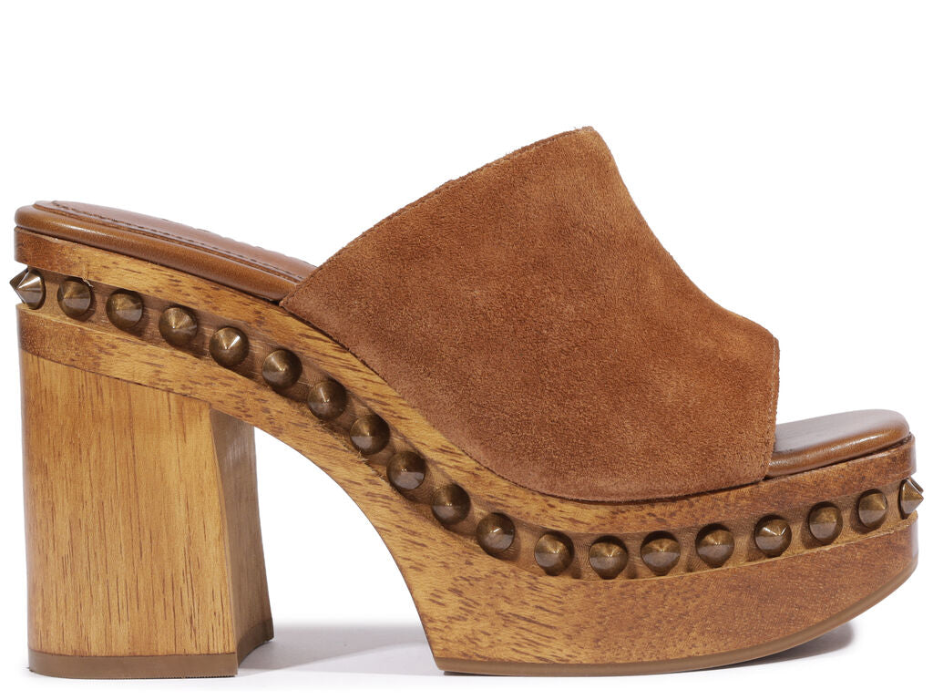 Zueco de plataforma marron Schutz