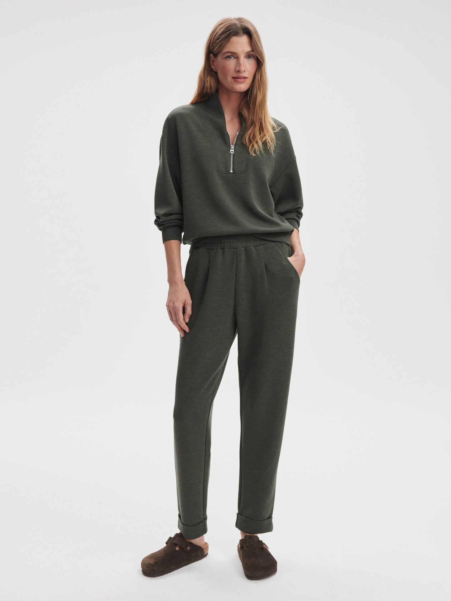 Pantalón rolled cuffed 28.5 oliva Varley