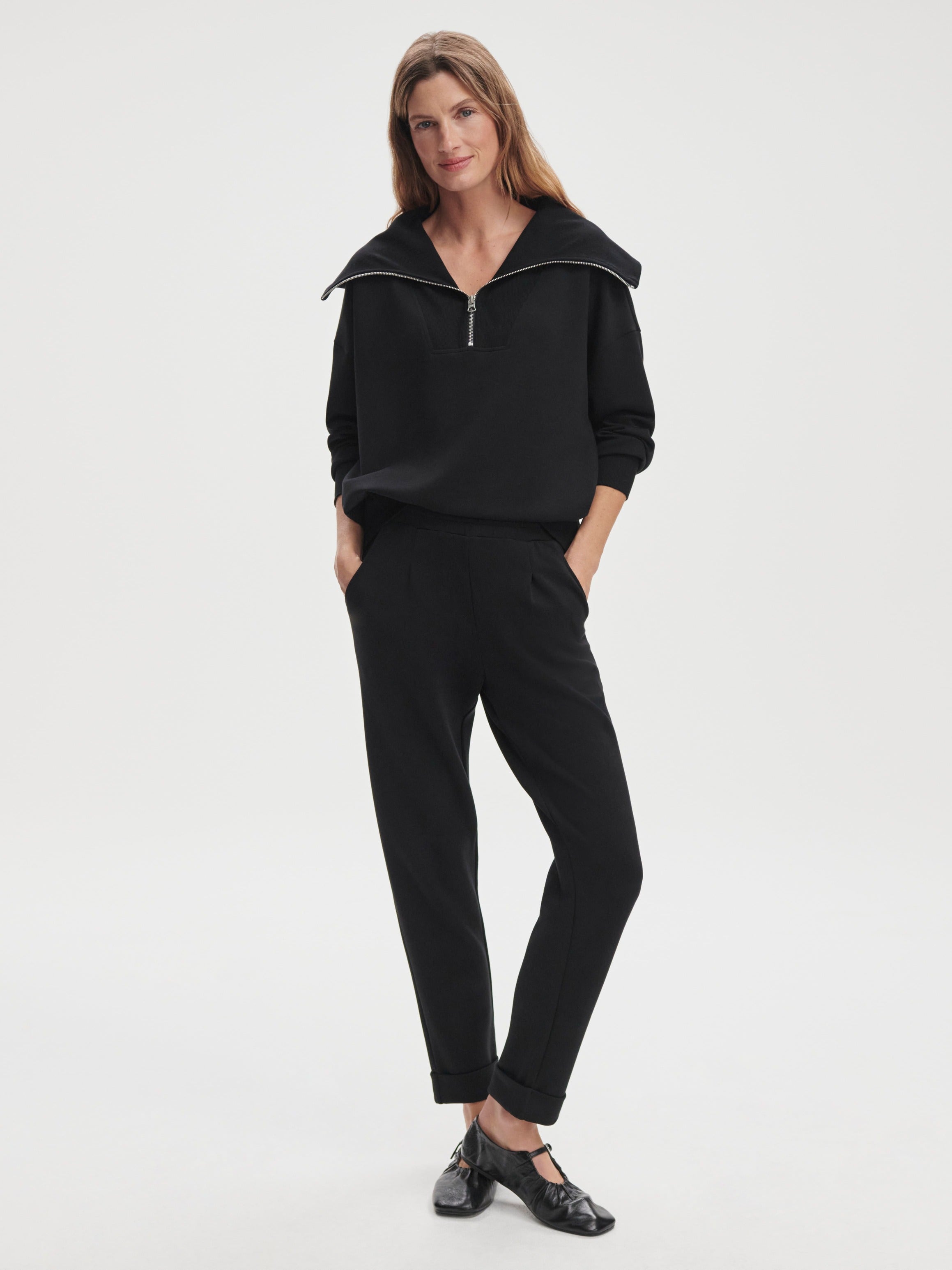 Pantalón rolled cuffed 25 negro Varley