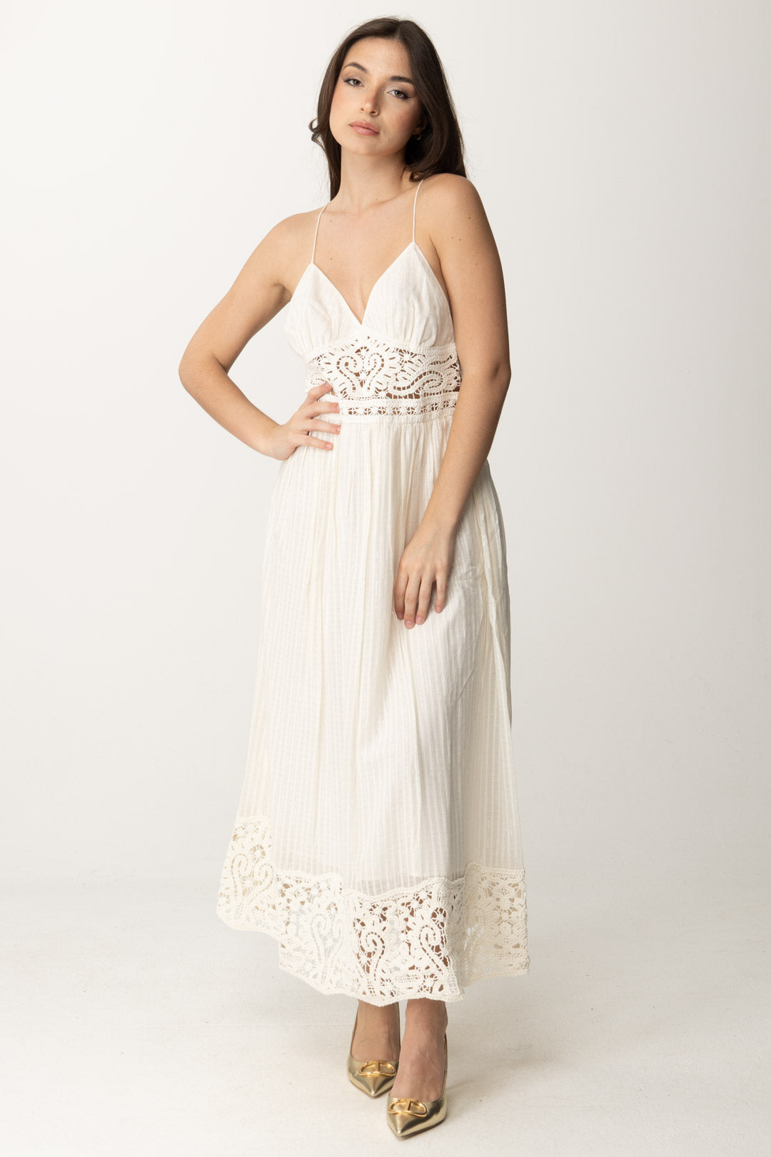 Vestido largo crochet Twinset